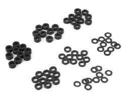 3x0.25/0.5/1.5/2/2.5/3mm Flat Washer Set (Black) (70)