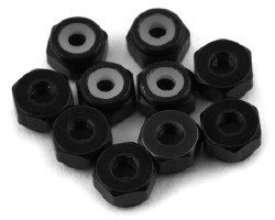 2mm Aluminum Lock Nut (Black) (10)