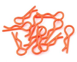 Body Clips (Orange) (10) (1/10 or 1/8 Scale)