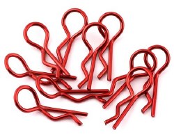 Body Clips (Red) (10) (1/10 or 1/8 Scale)