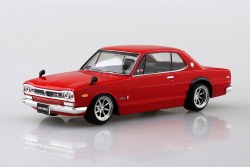 Aoshima 1/32 SNAP KIT #09-SP3 Nissan Skyline 2000 GT-R Custom Wheel (Red)