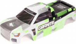 GRANITE 4x4 Clipless Painted Decaled Body (Green/White)