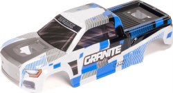 GRANITE 4x4 Clipless Painted Decaled Body (Blue/White)