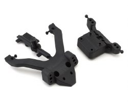 "RC10B6.4 FT Front Top Plate and Ballstud Mount, CF"