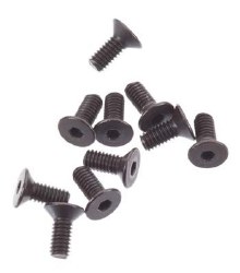 AXA1264 Flat Head Screw M2.5x6mm Black (10)