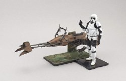 Scout Trooper & Speeder Bike 1/12 Model Kit, Star Wars Character Line