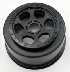 DE Racing Black Trinidad SC Wheel, 17mm hex, for the Associated SC8, DB8 (4pcs)