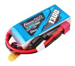 G-Tech 1300mAh 2S1P 7.4V 25C liPo Battery Pack with Deans Plug Soft Pack (72x35x17mm +/- Manufacture