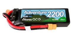 G-Tech Adventure 2200mAh 3S1P 11.1V 60C liPo Battery Pack with XT60 Plug Soft Pack (107x34x23mm +/-