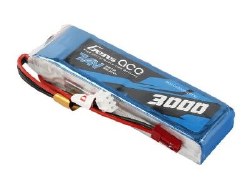 3000mAh 2S1P 7.4V TX liPo Battery Pack with JST Plug