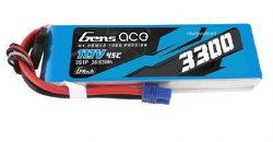 G-Tech 3300mAh 3S1P 11.1V 45C liPo Battery Pack with EC3 Plug Soft Pack (138x42x20.5mm +/- Manufactu