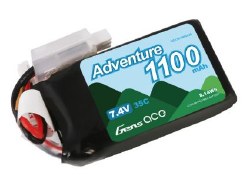 Adventure 1100mAh 2S1P 7.4V 35C liPo Battery Pack with JST-PHr Plug
