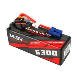 5300mAh 14.8V 60C Hard Case liPo Battery - EC5 Plug 138x46x50mm