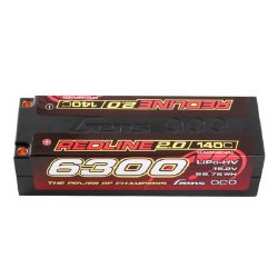 Redline 2.0 Series 6300mAh 4S 15.2V 140C HardCase lipo Battery With 5.0mm Bullet