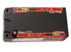 Redline Series 8000mAh 1S2P 3.8V 130C HardCase 65# HV liPo Battery with 5mm Bullet lCG