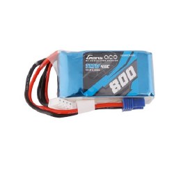 800mAh 11.1V 45C 3S1P lipo Battery Pack With EC2 Plug