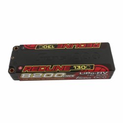 Redline Series 8200mAh 7.6V 130C 2S1P Hard Case HV lipo Battery Pack with 5mm Bullet 138x46x25mm