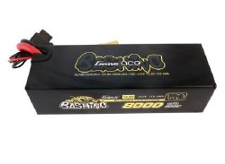 G-Tech Bashing 8000mAh 4S1P 14.8V 100C liP Battery Pack with EC5 Plug Hardwired (159x54x43mm +/- Man