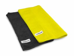 Dirt Racing Microfiber Towel, Black & Yellow (2)