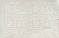 403PW Pressure Decal Numbers White 2"