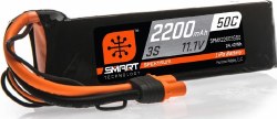 2200mAh 3S 11.1V 50C Smart LiPo Battery; IC3