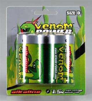 1593 Venom D Alkaline Batteries 1.5V (2)
