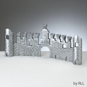 Jerusalem Walls Alum Menorah