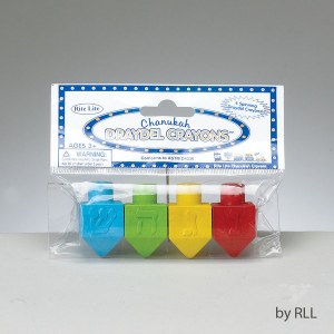 Dreidel Shaped Chanukah Crayon