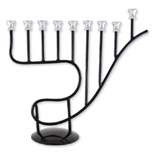 Harp Inspired Aluminum Menorah