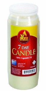 7 Day Memorial Candle Glass