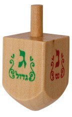 Natural Wood LG Dreidel