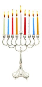Silver Plated Candle Menorah
