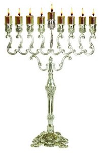 Silver Plated Oil Menorah