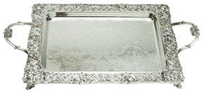 Silver Plated Tray Square