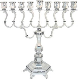 Nickel Plated Menorah