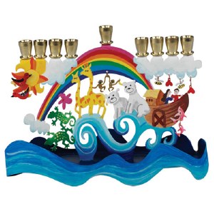 Noah's Ark Menorah with Monkey