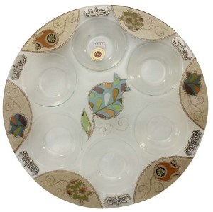 Pomegranate Seder Plate Round