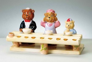 Three Bears Ceramic Menorah