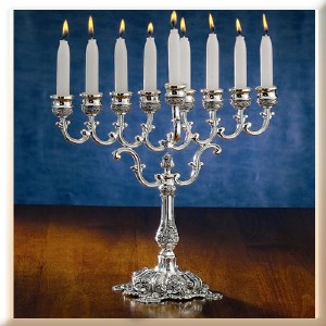 SILVER PLATED MENORAH