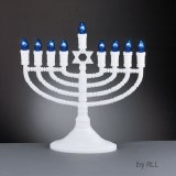 Deluxe White Electric Menorah