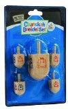 Dreidel Set Natural Wood