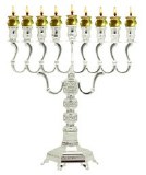 Silver Plated Oil Menorah