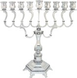 Nickel Plated Menorah