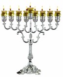 Silver Plated Oil Menorah