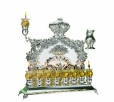 Silver Plated Wall Menorah 12"