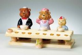 Three Bears Ceramic Menorah