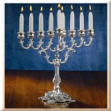 SILVER PLATED MENORAH