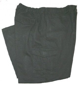 Londons Big &amp; Tall Elastic Waist Cargo Pant-Black,Navy,Kahki