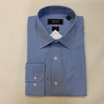 London's Big &amp; Tall 2-ply Cotton Solid Long Sleeve Dress Shirt