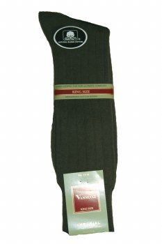 Vannucci King Size Imperial Sock. 2 Colours, Olive, Tan, Green